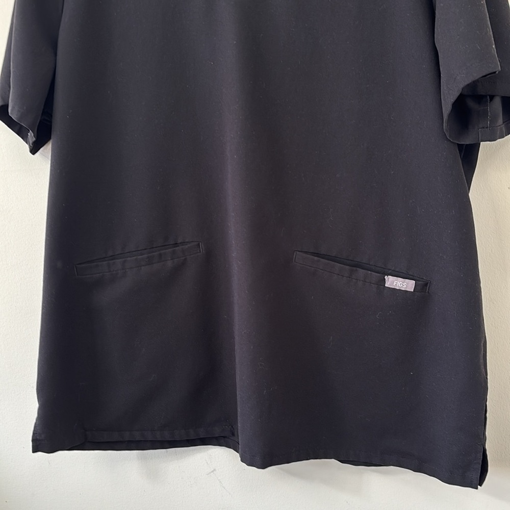 FIGS Casma Three-Pocket Scrub Top Black Size XXL - Picture 4 of 9